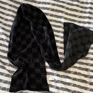 Black and Gray Logo Scarf